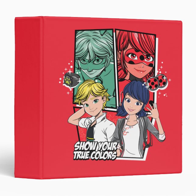 Miraculous Comic Marinette & Adrien True Colors 3 Ring Binder (Front/Spine)