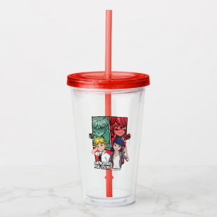 Miraculous Comic Marinette & Adrien True Colors Acrylic Tumbler