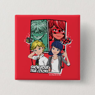 Miraculous Comic Marinette & Adrien True Colors Button