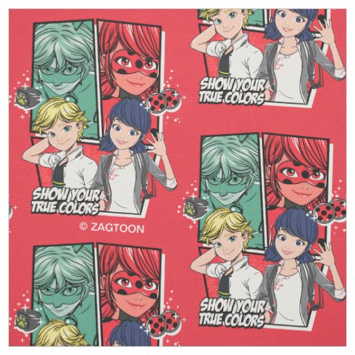 Miraculous Comic Marinette & Adrien True Colors Fabric