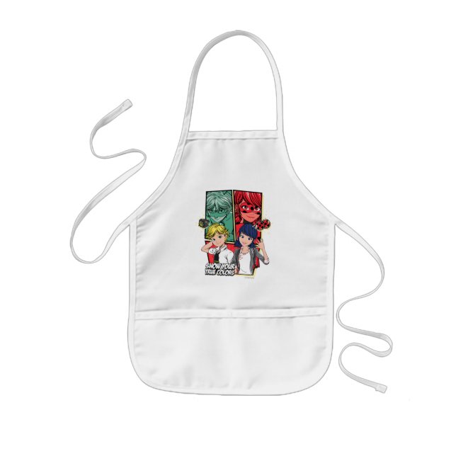Miraculous Comic Marinette & Adrien True Colors Kids' Apron (Front)