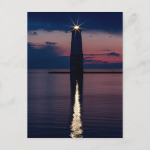 Miraculous Evening at Frankfort Light Postcard