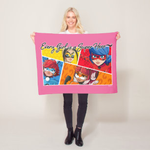 Miraculous Every Girl is a Super Hero Fleece Blanket