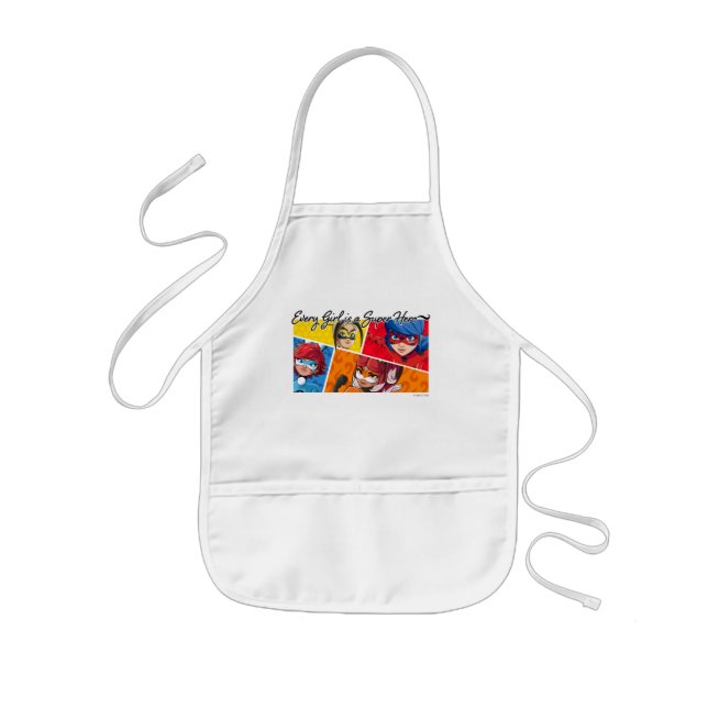 Miraculous Every Girl is a Super Hero Kids' Apron (Front)
