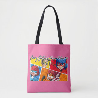 Miraculous Every Girl is a Super Hero Tote Bag