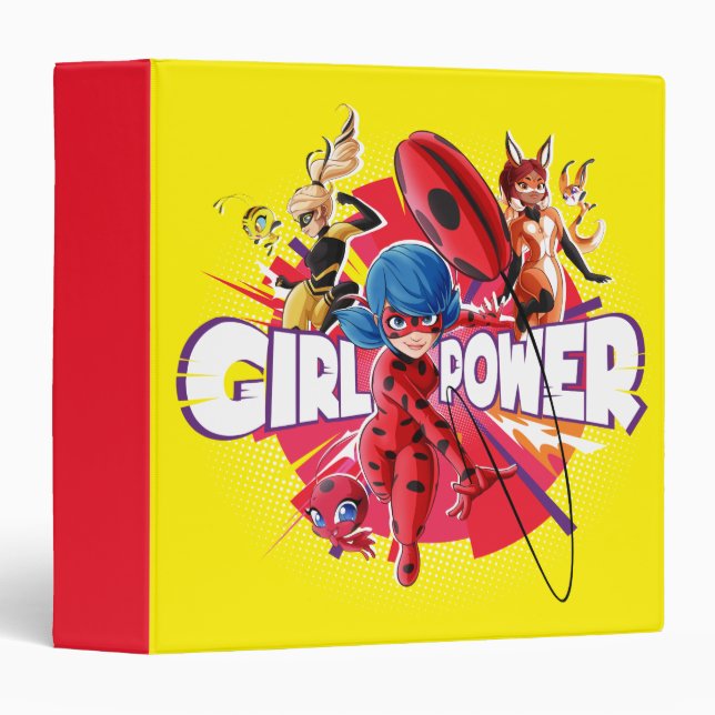 Miraculous Girl Power 3 Ring Binder (Front/Spine)