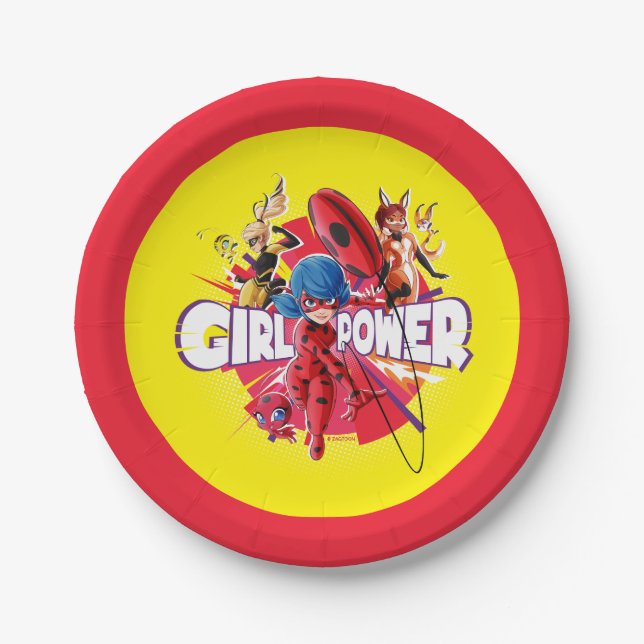 Miraculous Girl Power Paper Plates (Front)