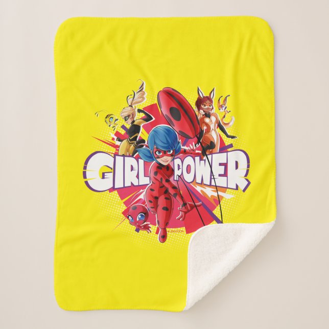 Miraculous Girl Power Sherpa Blanket (Front)