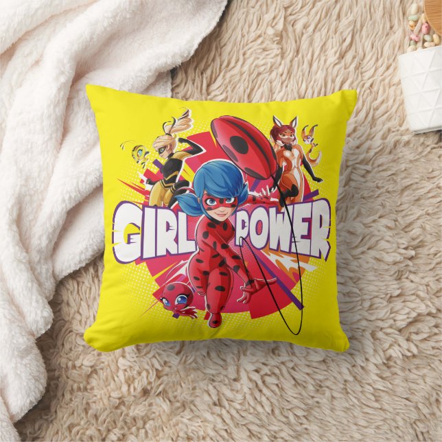 Miraculous Girl Power Throw Pillow (Blanket)
