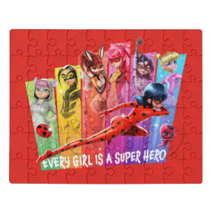 Miraculous Girls Every Girl is a Super Hero Jigsaw Puzzle
