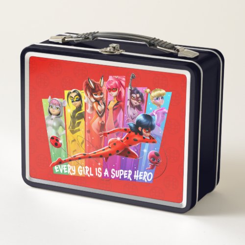 Miraculous Girls  Every Girl is a Super Hero Metal Lunch Box