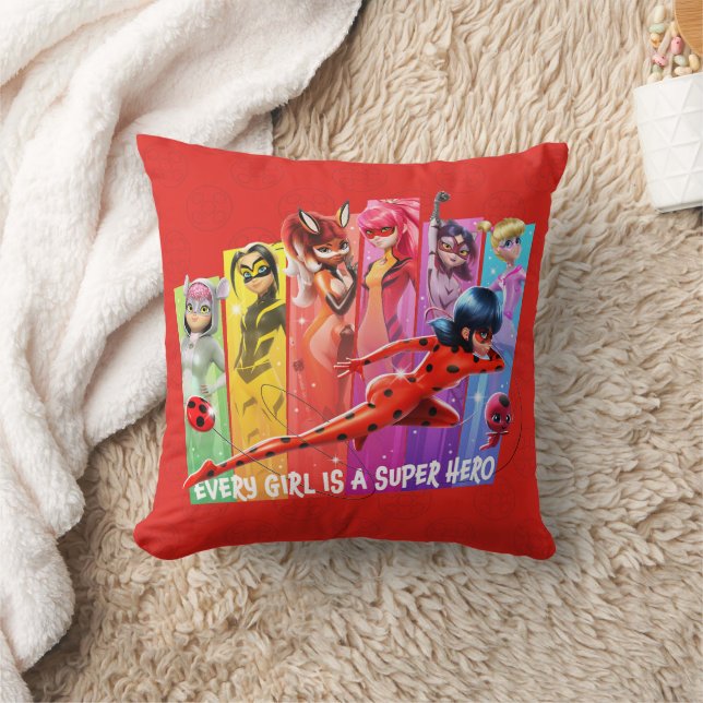 Miraculous Girls | Every Girl is a Super Hero Throw Pillow (Blanket)