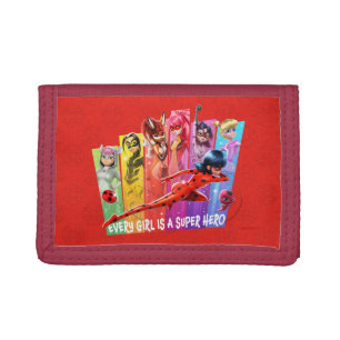 Miraculous Girls Every Girl is a Super Hero Tri-fold Wallet