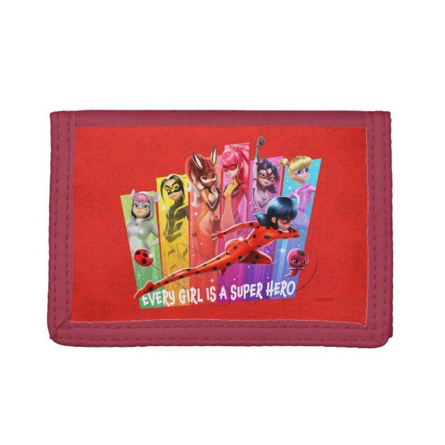 Miraculous Girls | Every Girl is a Super Hero Trifold Wallet (Front)