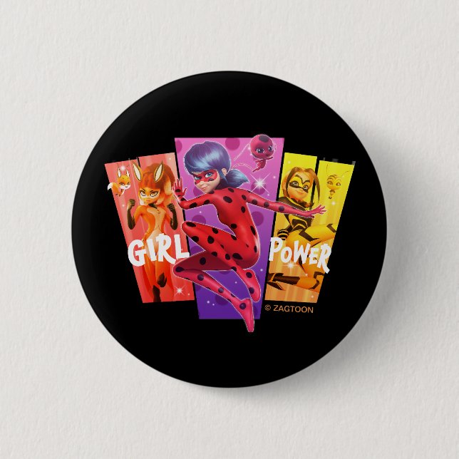 Miraculous Girls | Girl Power Button (Front)