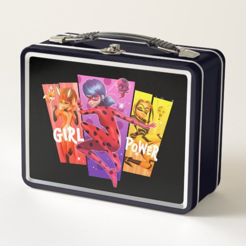 Miraculous Girls  Girl Power Metal Lunch Box