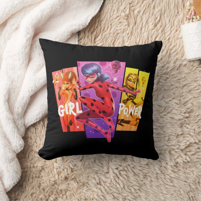 Miraculous Girls | Girl Power Throw Pillow (Blanket)