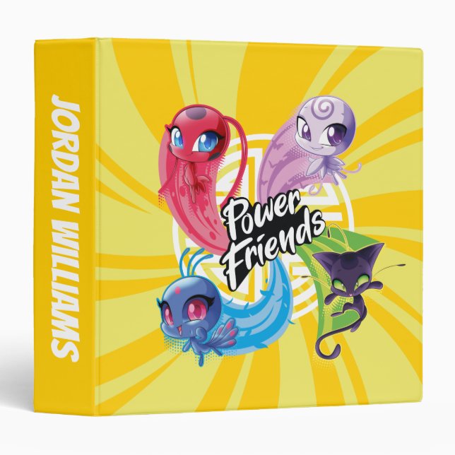 Miraculous Kwamis Power Friends 3 Ring Binder (Front/Spine)
