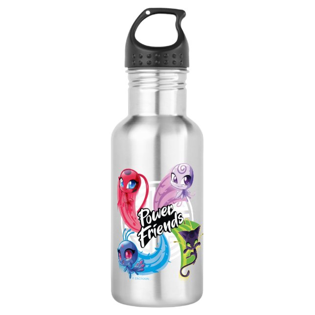 Miraculous Kwamis Power Friends Stainless Steel Water Bottle (Front)