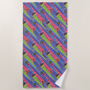 Miraculous Kwamis Tikki & Plagg Pattern Beach Towel