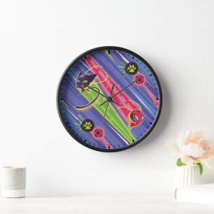 Miraculous Kwamis Tikki & Plagg Pattern Clock