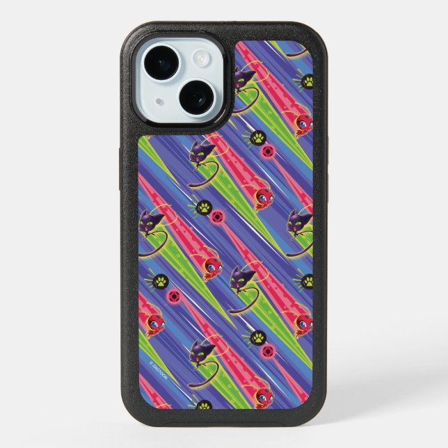 Miraculous Kwamis Tikki & Plagg Pattern iPhone 15 Case (Back)