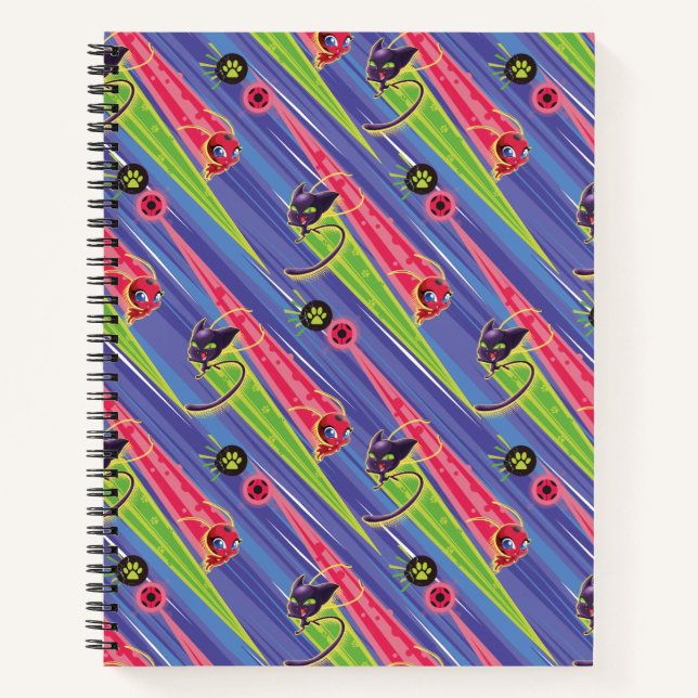 Miraculous Kwamis Tikki & Plagg Pattern Notebook (Front)