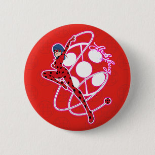 Miraculous Ladybug Badge Button