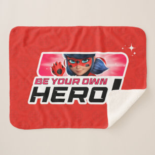 Miraculous Ladybug Be Your Own Hero Sherpa Blanket