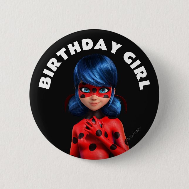 Miraculous Ladybug Birthday Button (Front)