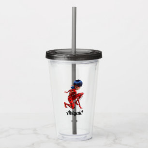 Miraculous Ladybug Birthday Party Favor Acrylic Tumbler
