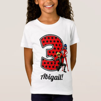 Miraculous Ladybug & Cat Noir 3rd Birthday T-Shirt