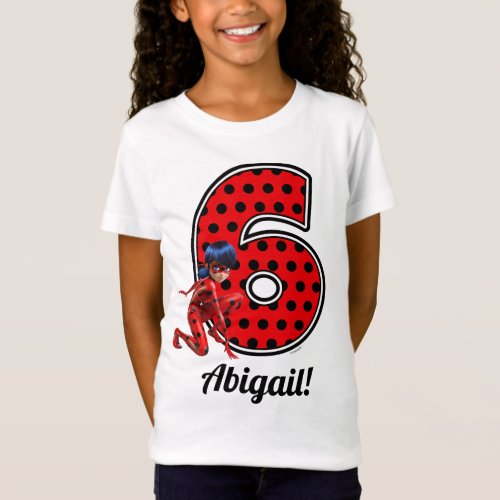 Miraculous Ladybug  Cat Noir 6th Birthday T_Shirt