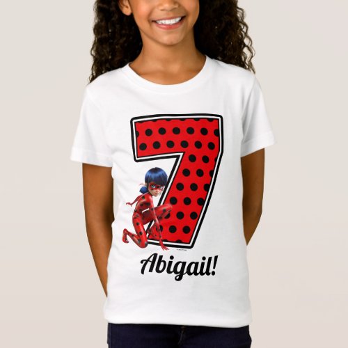 Miraculous Ladybug  Cat Noir 7th Birthday T_Shirt