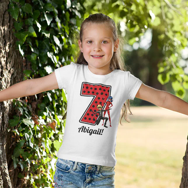 Miraculous Ladybug Cat Noir 7th Birthday T-Shirt
