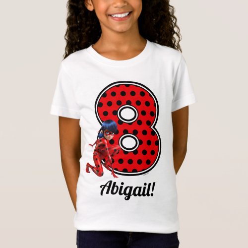 Miraculous Ladybug  Cat Noir 8th Birthday T_Shirt