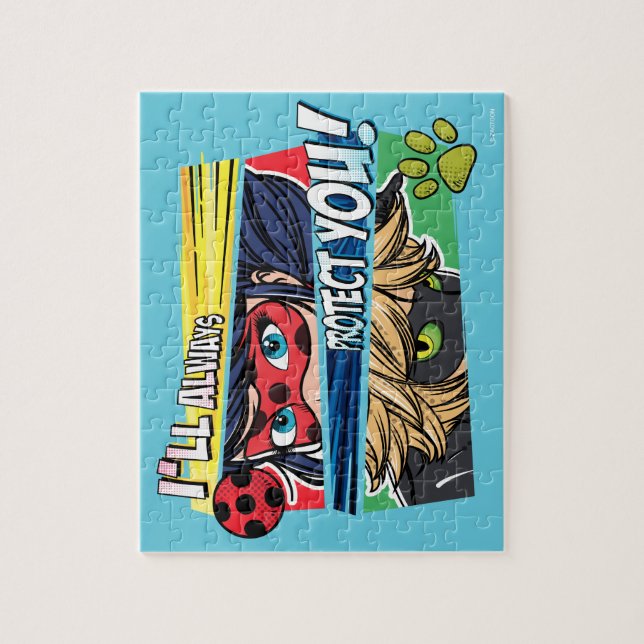 Miraculous Ladybug & Cat Noir Always Protect You Jigsaw Puzzle (Vertical)