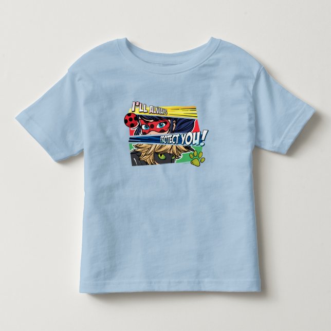 Miraculous Ladybug & Cat Noir Always Protect You Toddler T-shirt (Front)