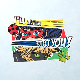 Miraculous Ladybug & Cat Noir Always Protect You Wall Decal