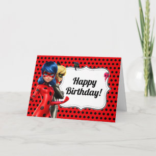 Miraculous Ladybug & Cat Noir Birthday Card
