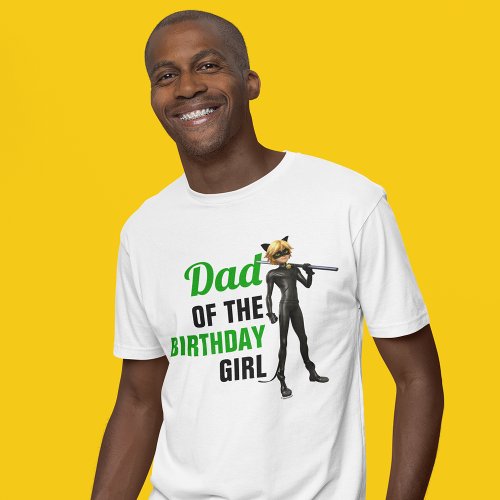 Miraculous Ladybug  Cat Noir Birthday Dad T_Shirt