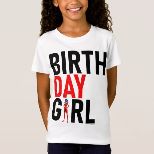 Miraculous Ladybug  Cat Noir Birthday Girl T_Shirt