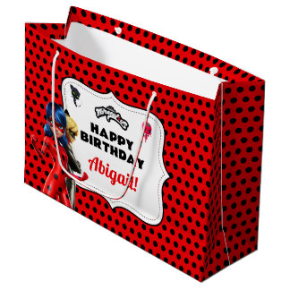 Miraculous Ladybug & Cat Noir Birthday Large Gift Bag