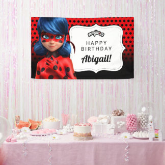 Miraculous Ladybug Girl's Birthday Banner
