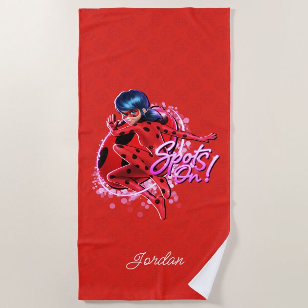 Miraculous Ladybug & Cat Noir Girls Beach Towel – Red, 70x140 Cm, Official Licensed Product 3 thumbnail image