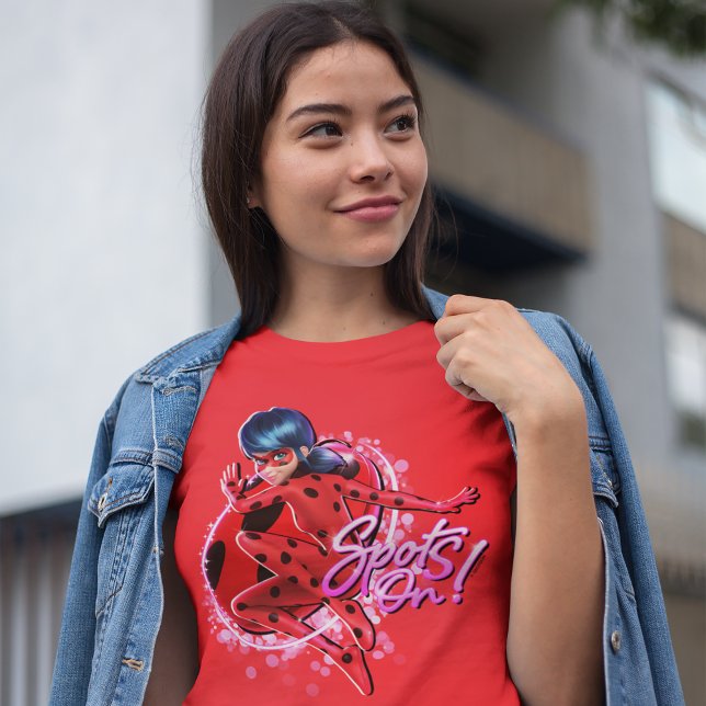Miraculous Ladybug | Spots On Graphic T-Shirt (Woman wearing t-shirt)