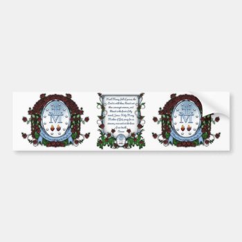 Miraculous Medal 2 Bumper Sticker by SteelCrossGraphics at Zazzle