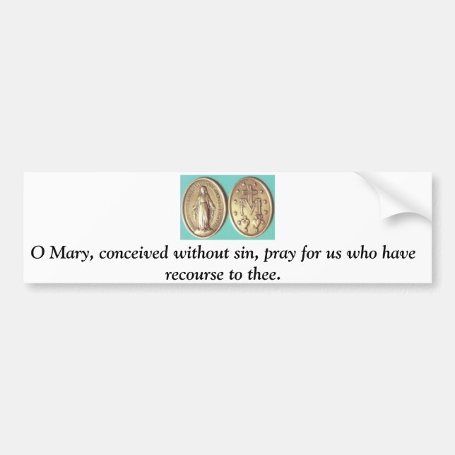 Miraculous Medal Bumper Sticker (Front)