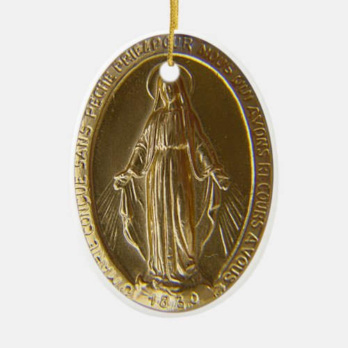 Miraculous Medal Ceramic Ornament