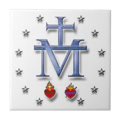 Miraculous Medal Ceramic Tile